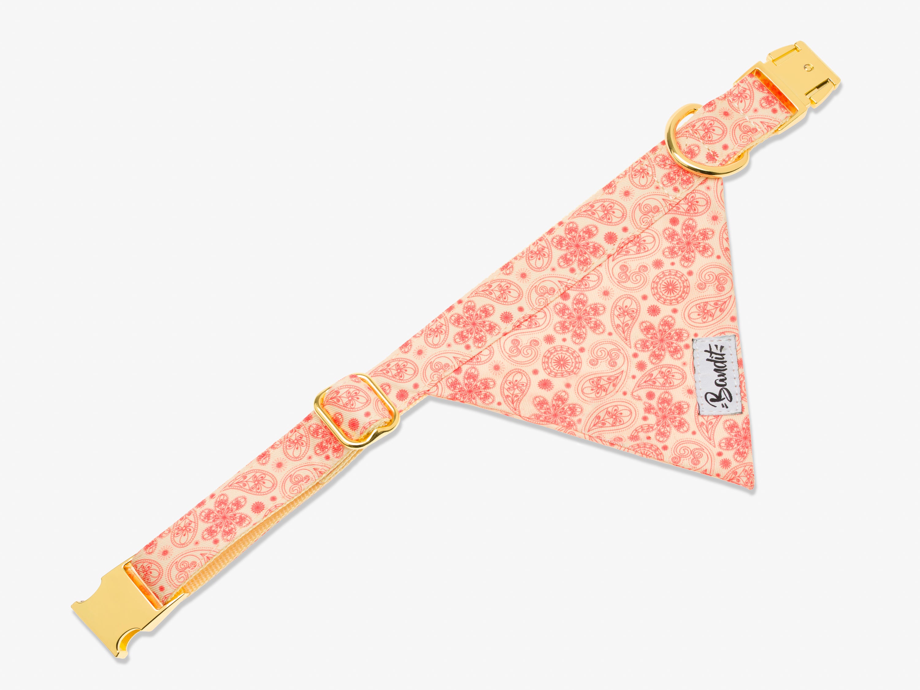 bandit-bandana-chien-paisley-jaune-golden-vibe-coton-l-ger image 1