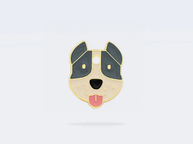 bandit-m-daille-chien-staffie-gravable image 1