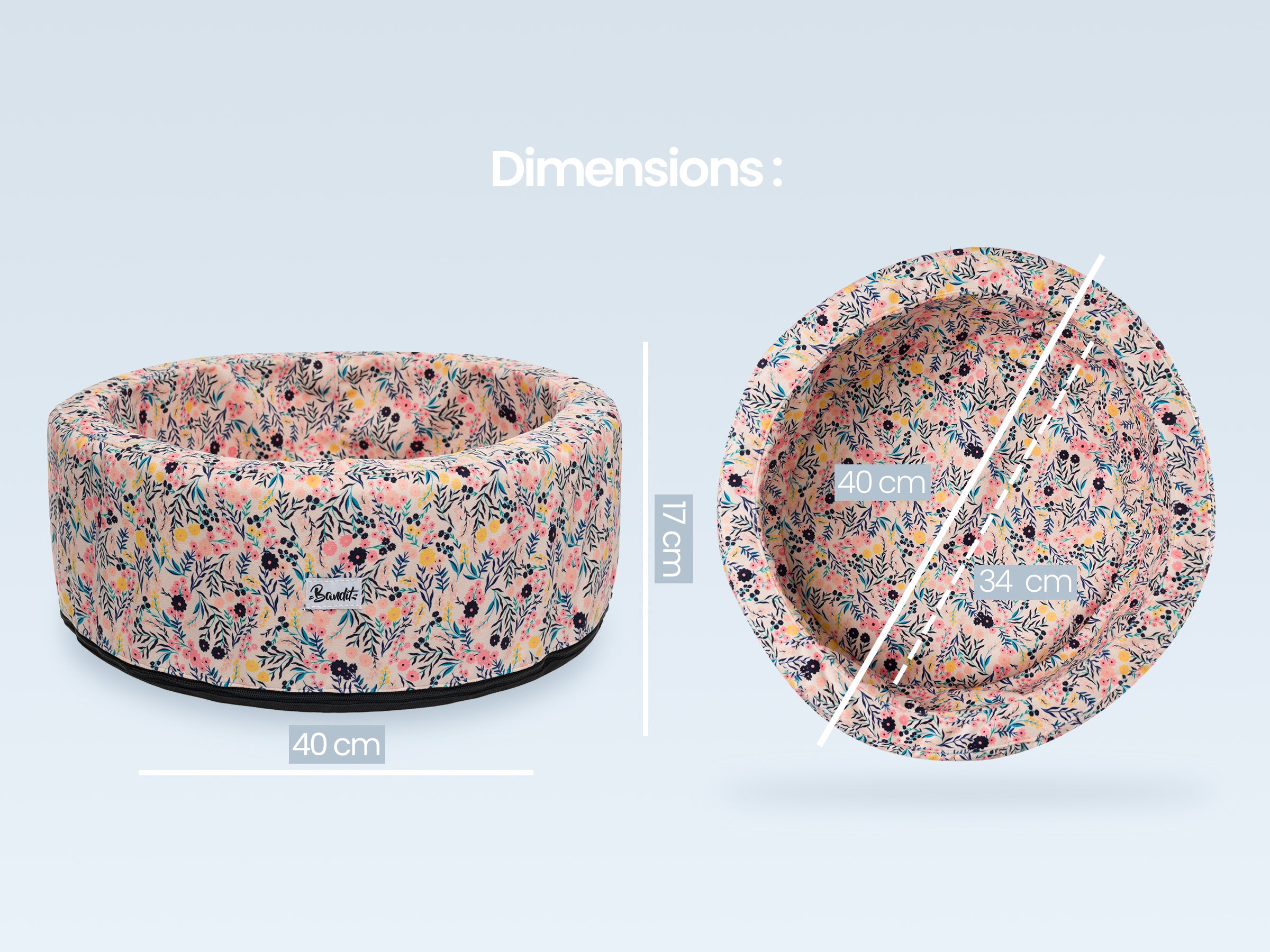 bandit-jungle-panier-chat-rond-40-cm-mousse-housse-lavable image 4
