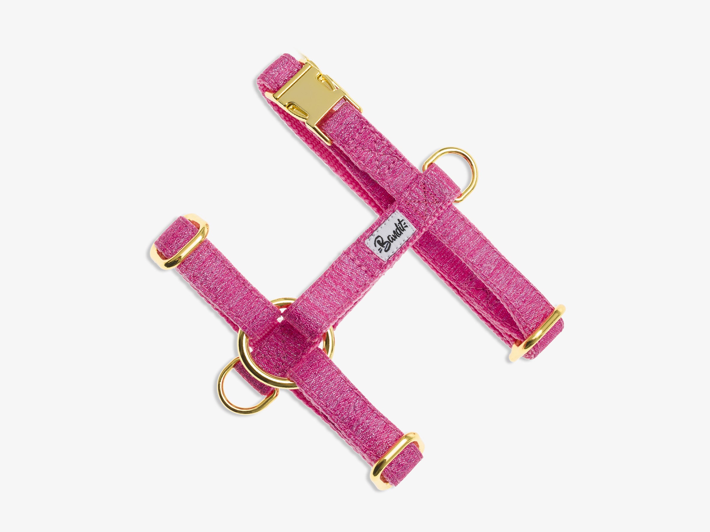 bandit-harnais-chat-harnais-rose-paillettes-taille-chat image 1