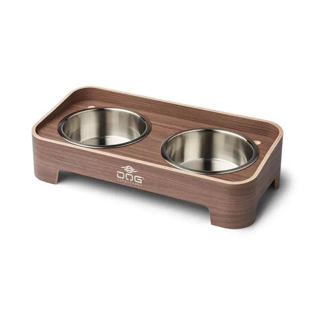 dog-copenhagen-skagen-bar-gamelle-chien-s-walnut-inox-double image 1