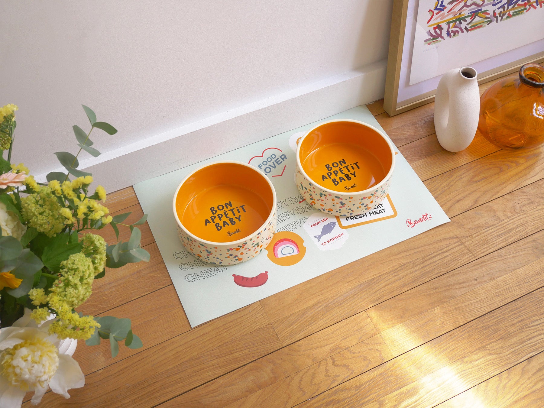 bandit-tapis-gamelle-stickers-chien-chat-55x33-cm image 7