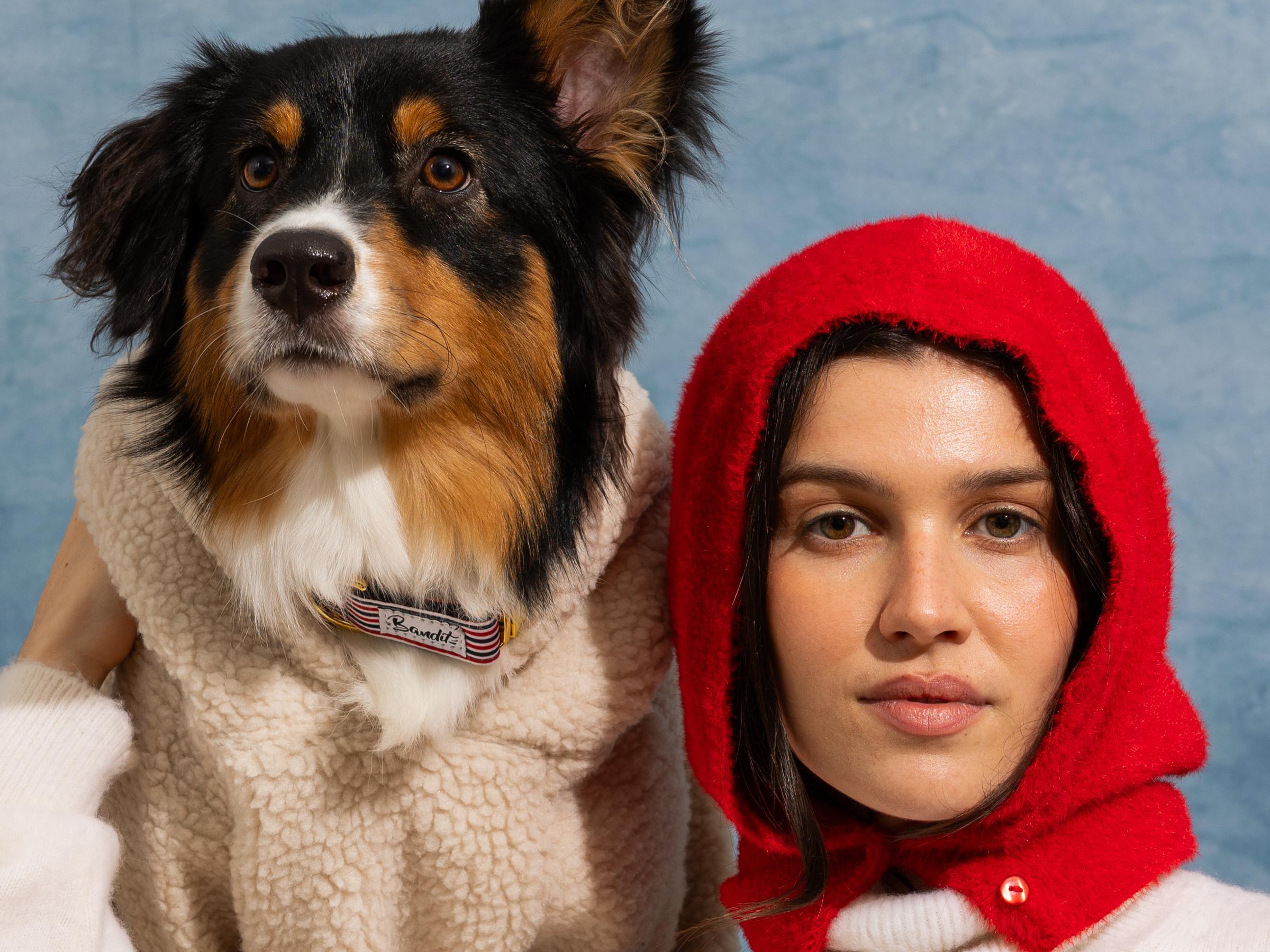 bandit-v-tements-hoodie-sherpa-pull-chien-bleu-everest-m-chaud image 2