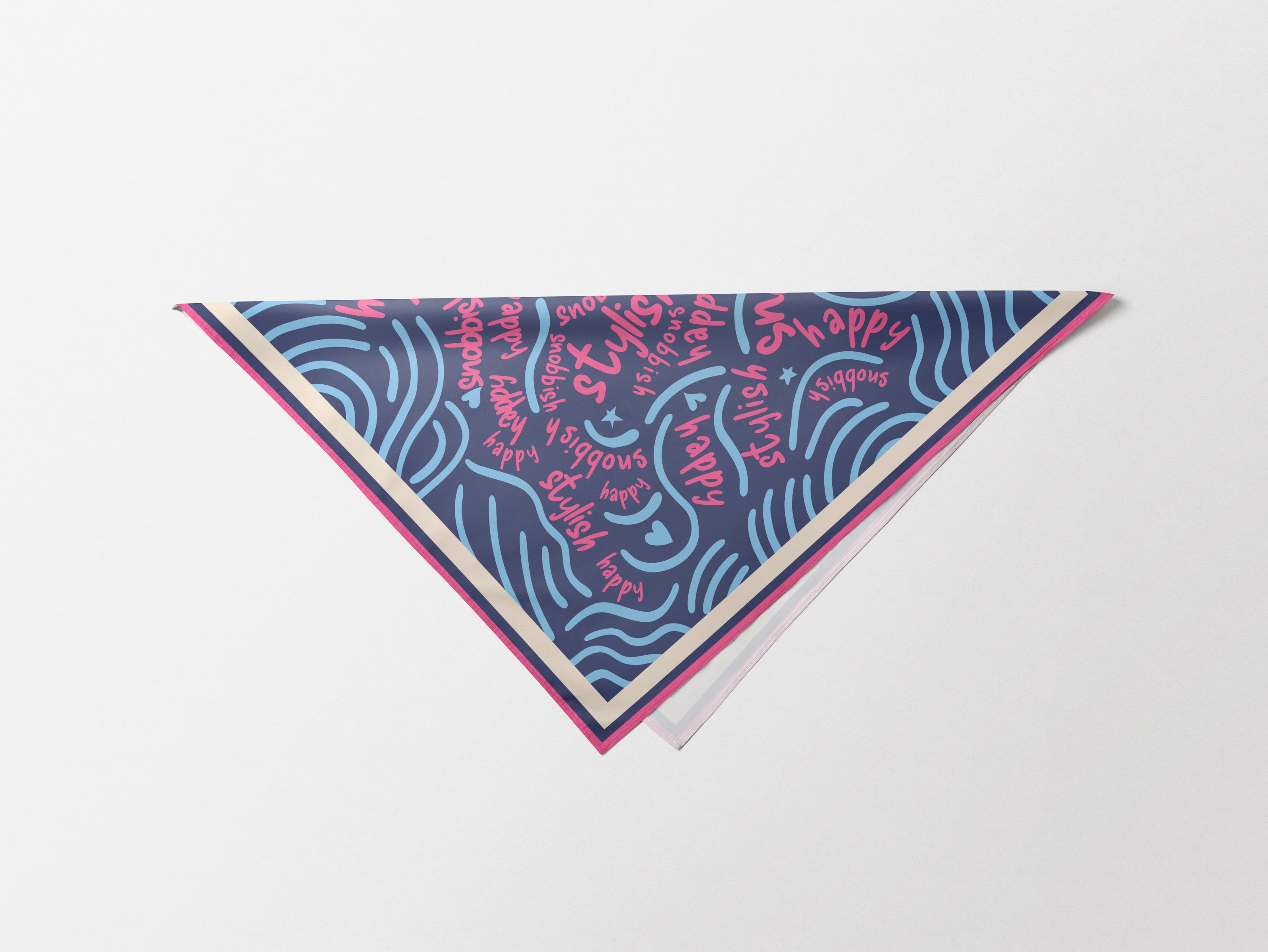 bandit-foulards-happy-snobbish-foulard-chien-bleu-nuit-s-m-l image 3