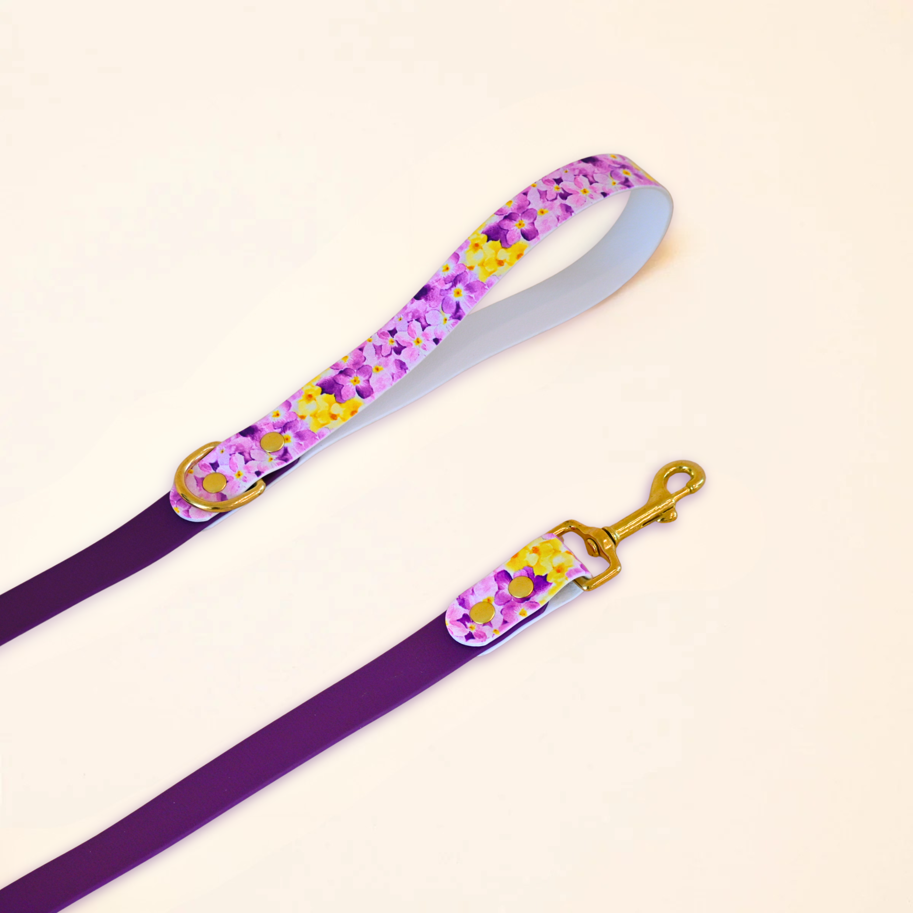 fid-le-paris-the-bloom-laisse-chien-violet-floral-imperm-able image 1