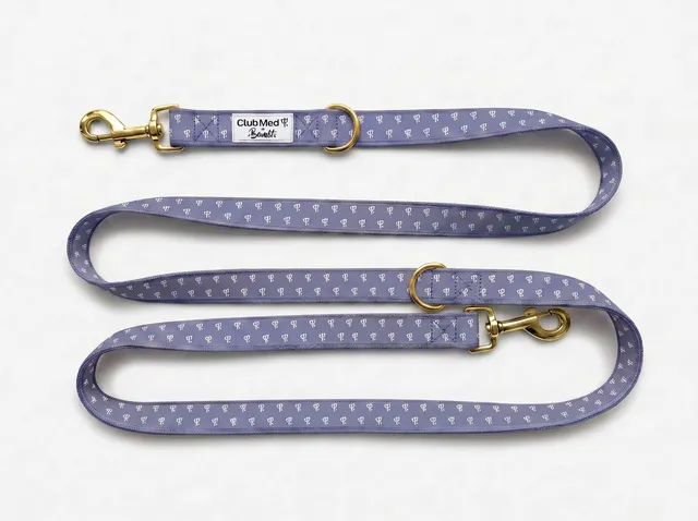 bandit-club-med-laisse-chien-bleu-lavande-120-cm-2-5-cm image 1