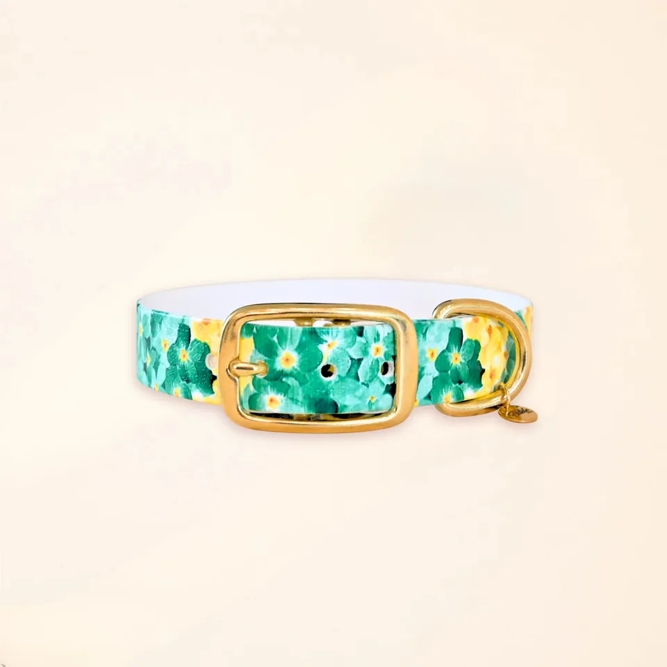 fid-le-paris-the-bloom-collier-chien-vert-floral-taille-m image 1