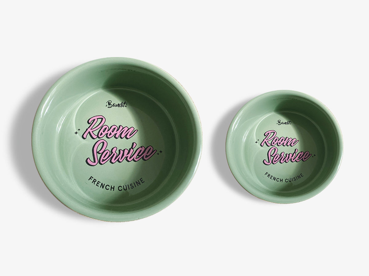 bandit-room-service-gamelle-c-ramique-verte-grand-20-cm image 1
