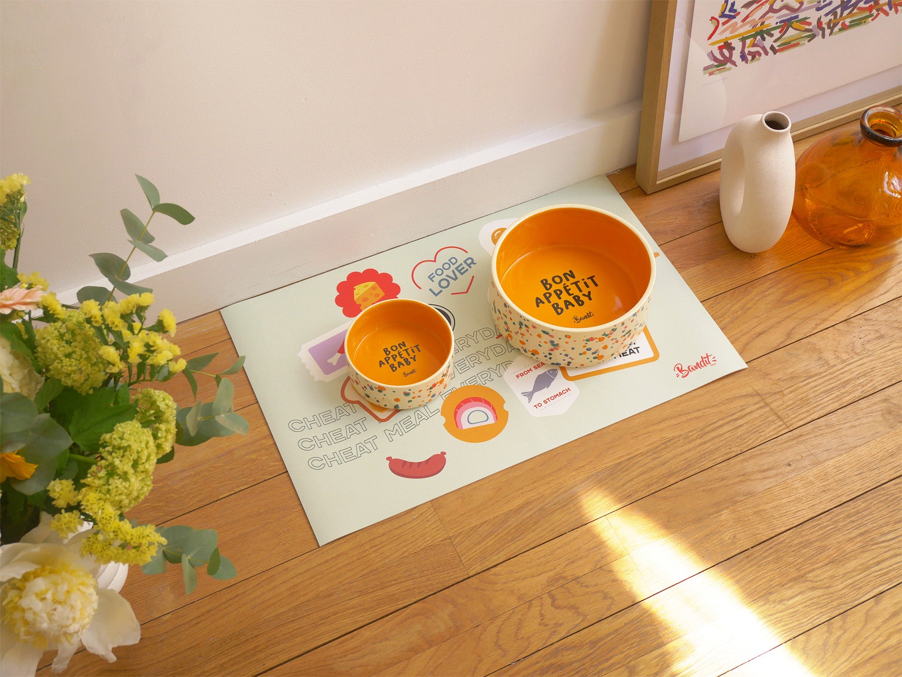 bandit-tapis-gamelle-stickers-chien-chat-55x33-cm image 5
