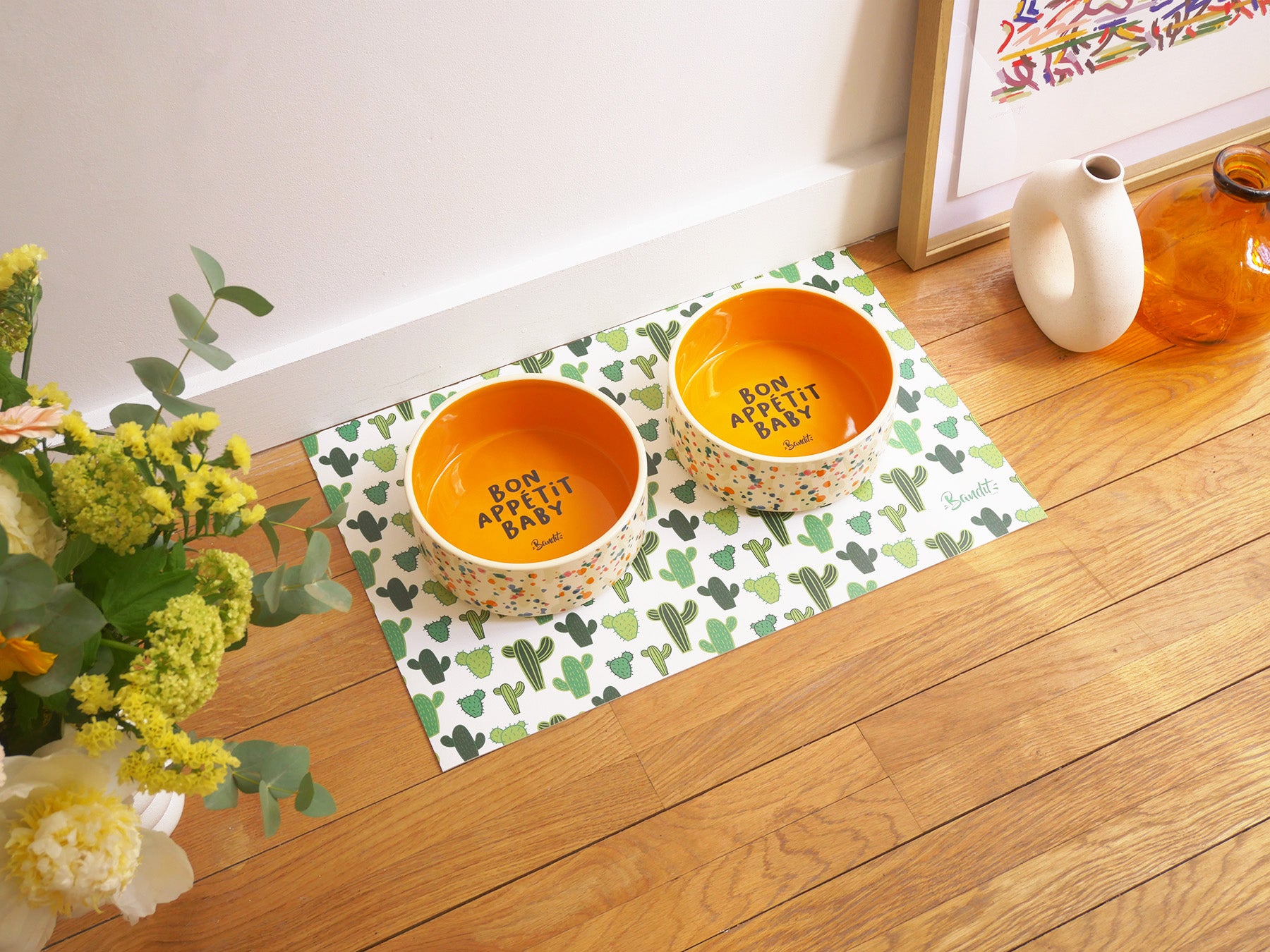 bandit-tapis-de-gamelle-cactus-tapis-gamelle-chien-et-chat image 2