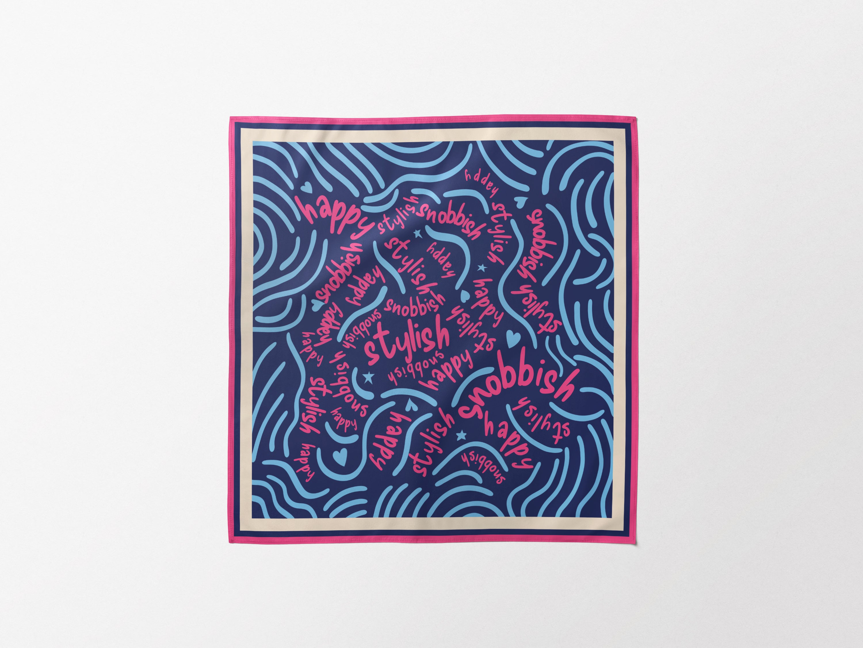 bandit-foulards-happy-snobbish-foulard-chien-bleu-nuit-s-m-l image 1