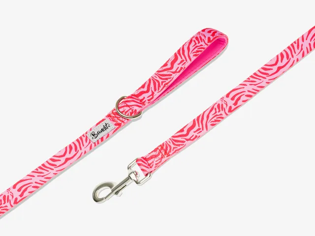 bandit-laisse-chien-z-bre-rose-120-cm-nylon image 1