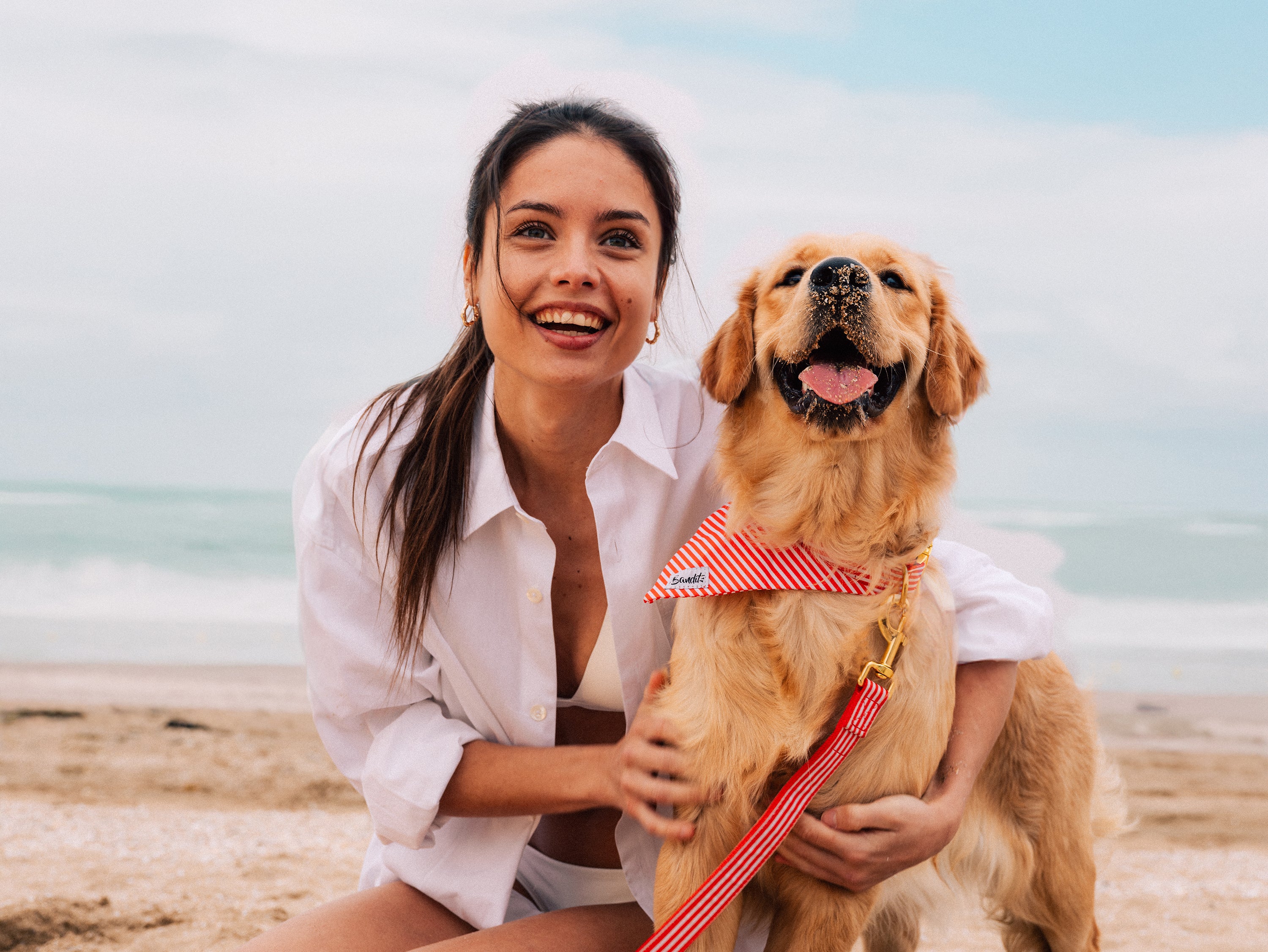 bandit-les-bains-bandana-pour-chien-ray-rouge image 2