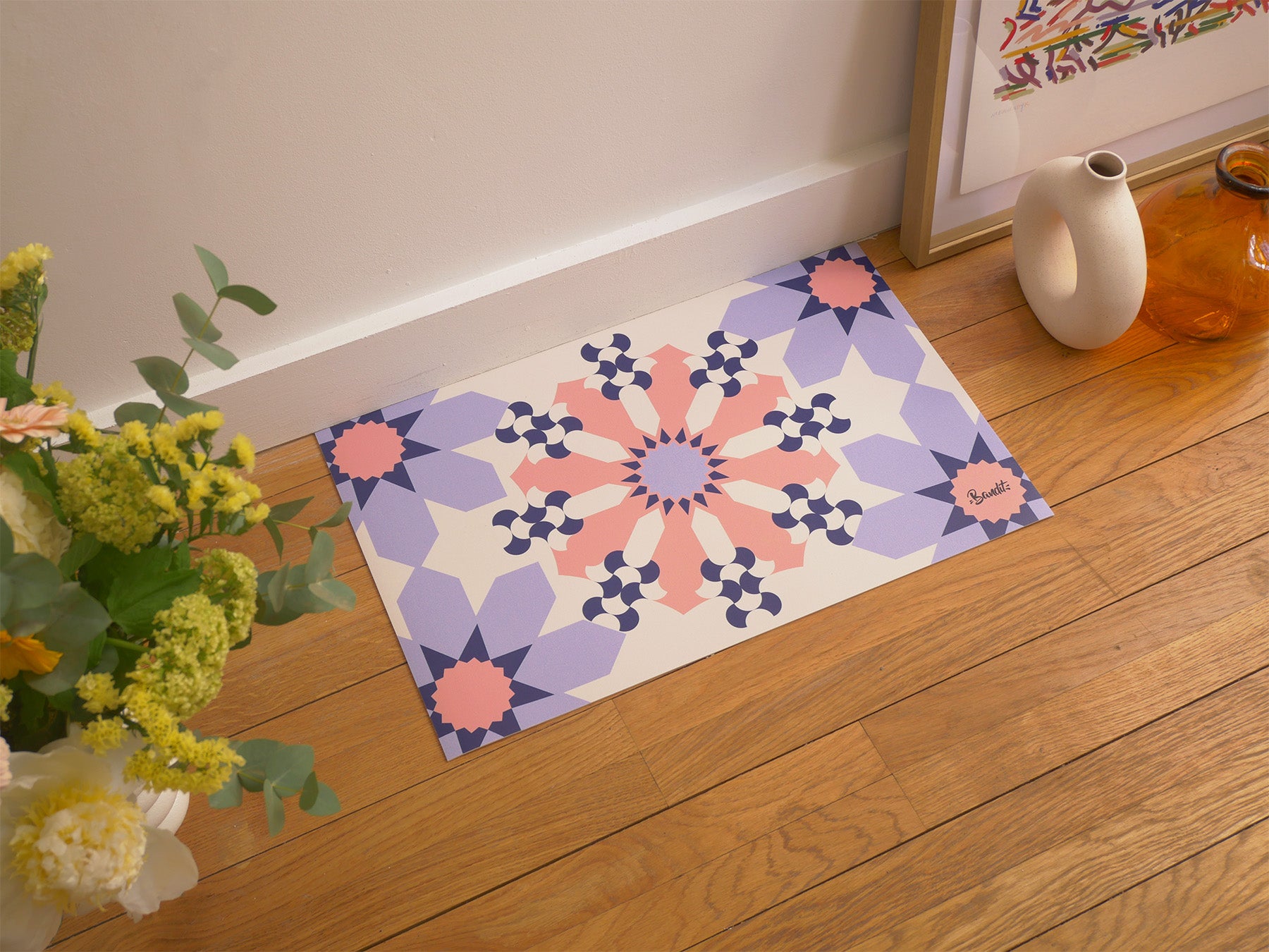 bandit-bloom-bloom-tapis-gamelle-chien-chat-55x33-cm image 2