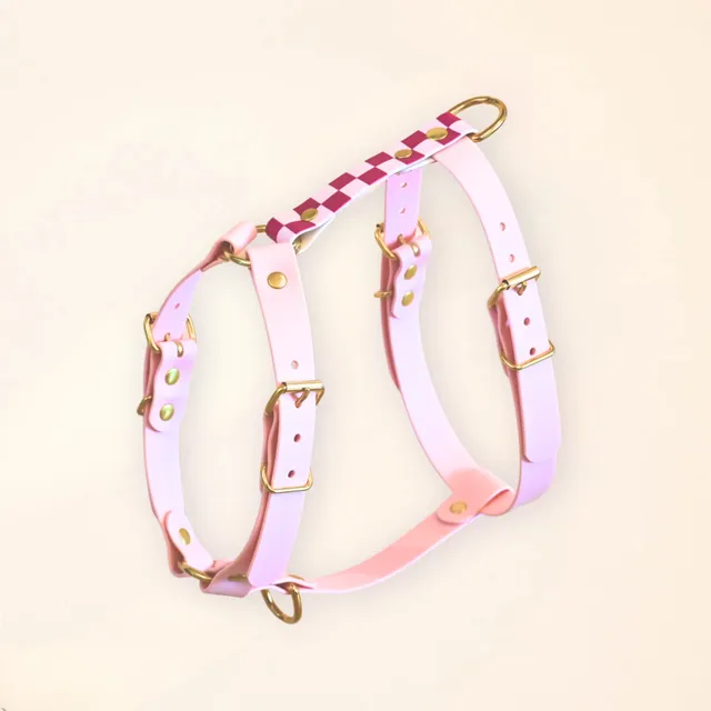 fid-le-paris-damier-rose-harnais-chien-y-imperm-able image 1