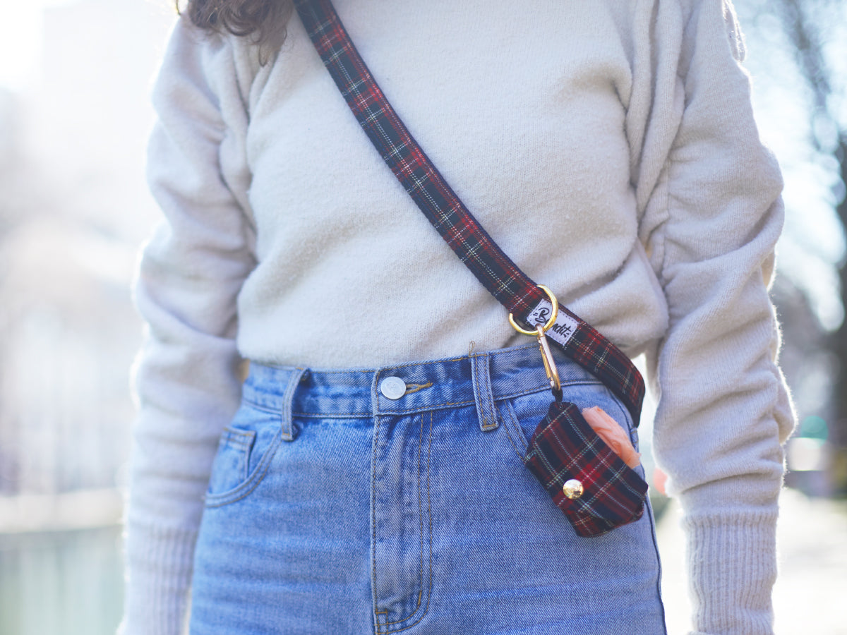 bandit-pochette-sacs-crottes-cossais-tartan-bouton-pression image 2