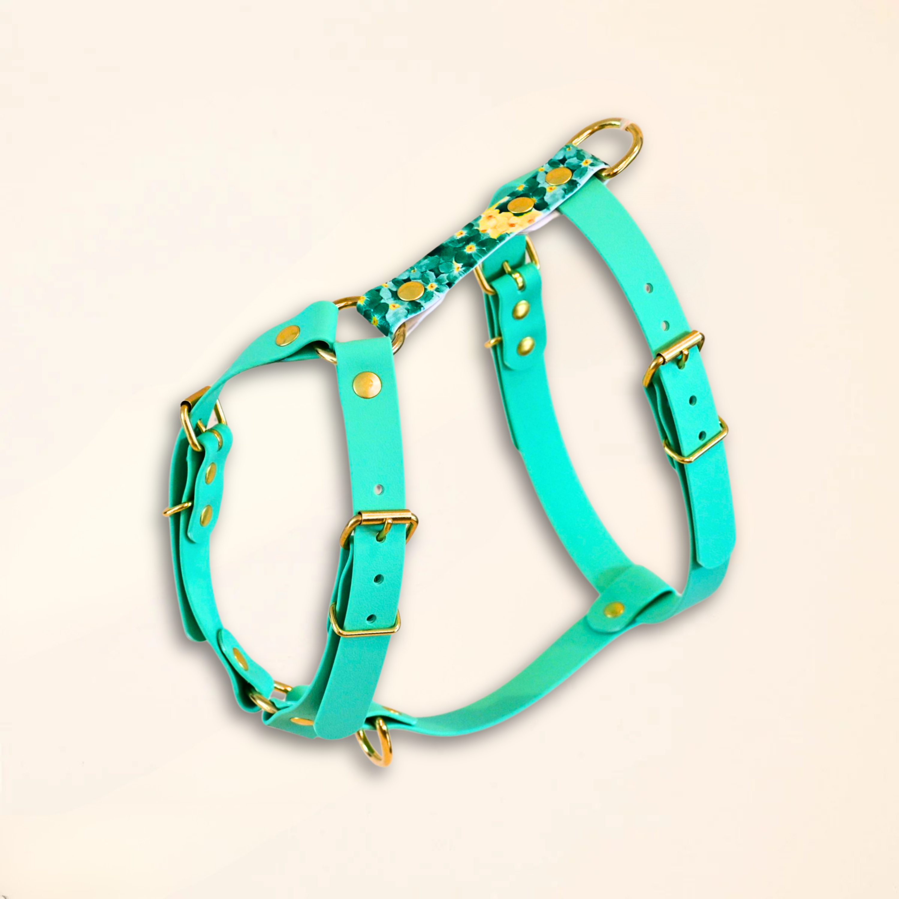 fid-le-paris-the-bloom-dition-harnais-chien-vert-floral image 1