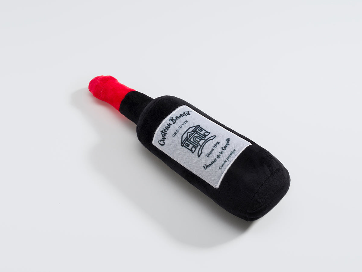 bandit-bouteille-jouet-chien-peluche-bouteille-vin-couineuse image 1