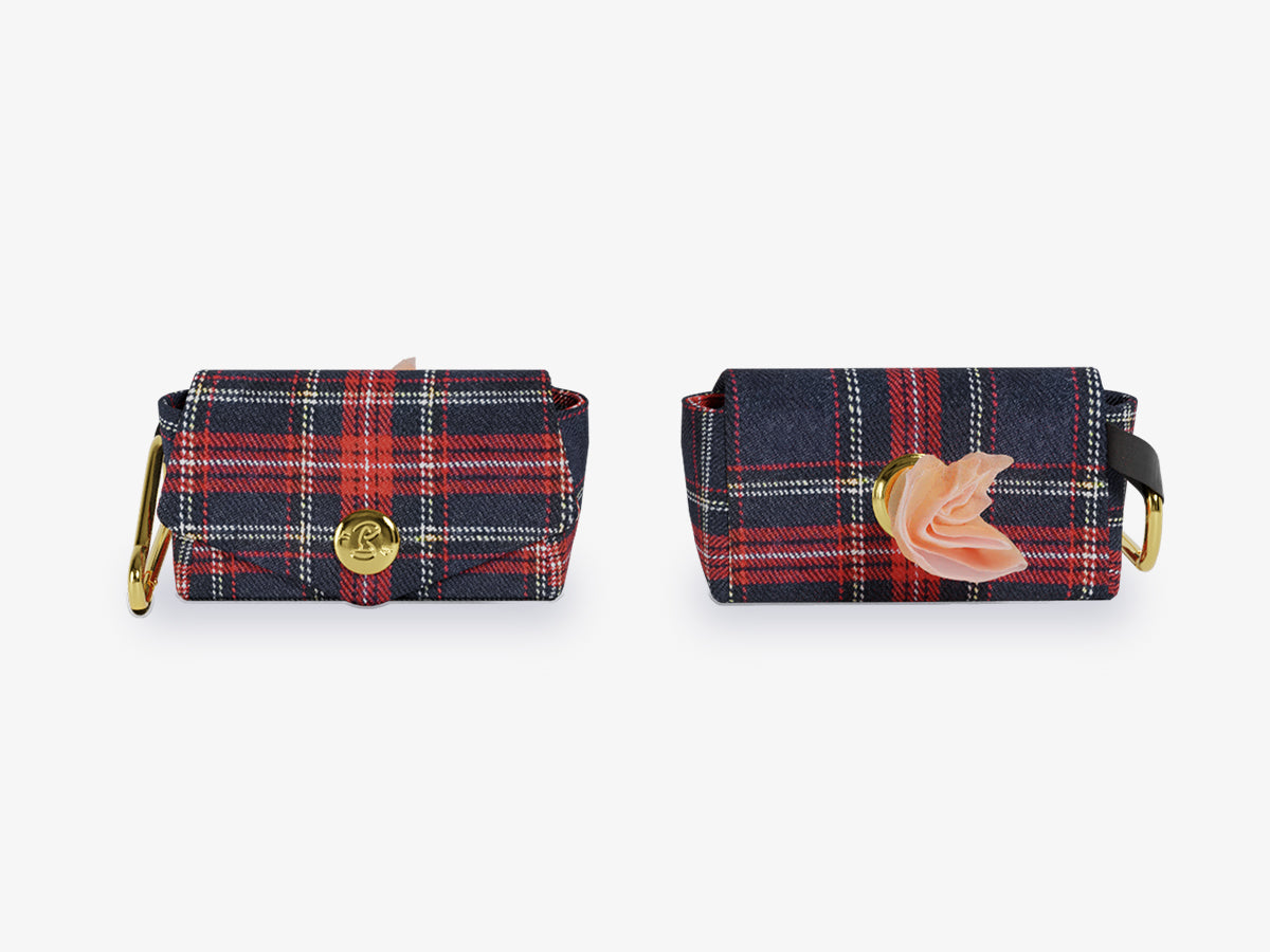 bandit-pochette-sacs-crottes-cossais-tartan-bouton-pression image 1