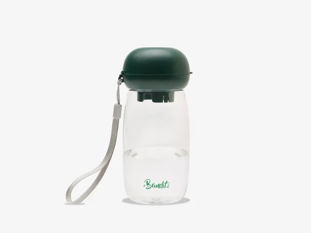 bandit-gourde-chien-550-ml-avec-bol-bouchon-vert image 1