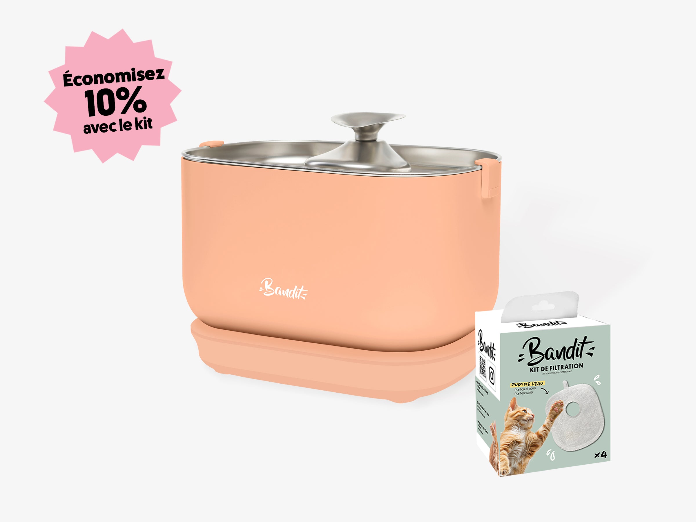 bandit-kit-fontaine-chat-filaire-inox-2-5-l-4-filtres image 3