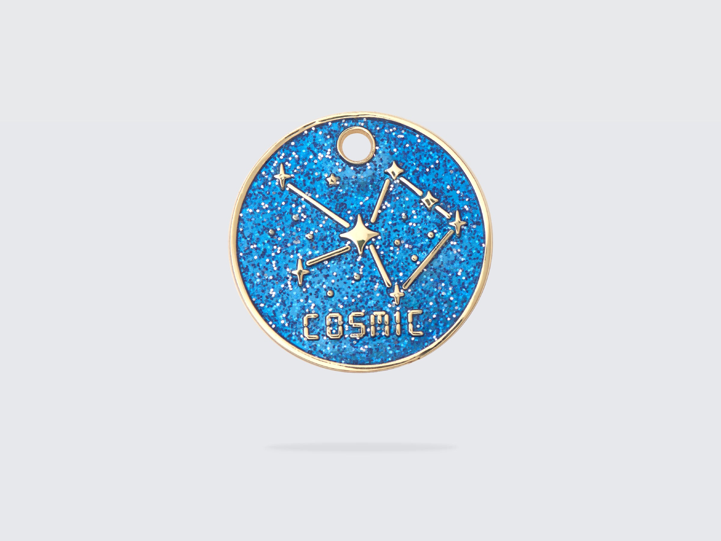 bandit-m-daille-paillettes-m-daille-chien-personnalisable-zinc image 1