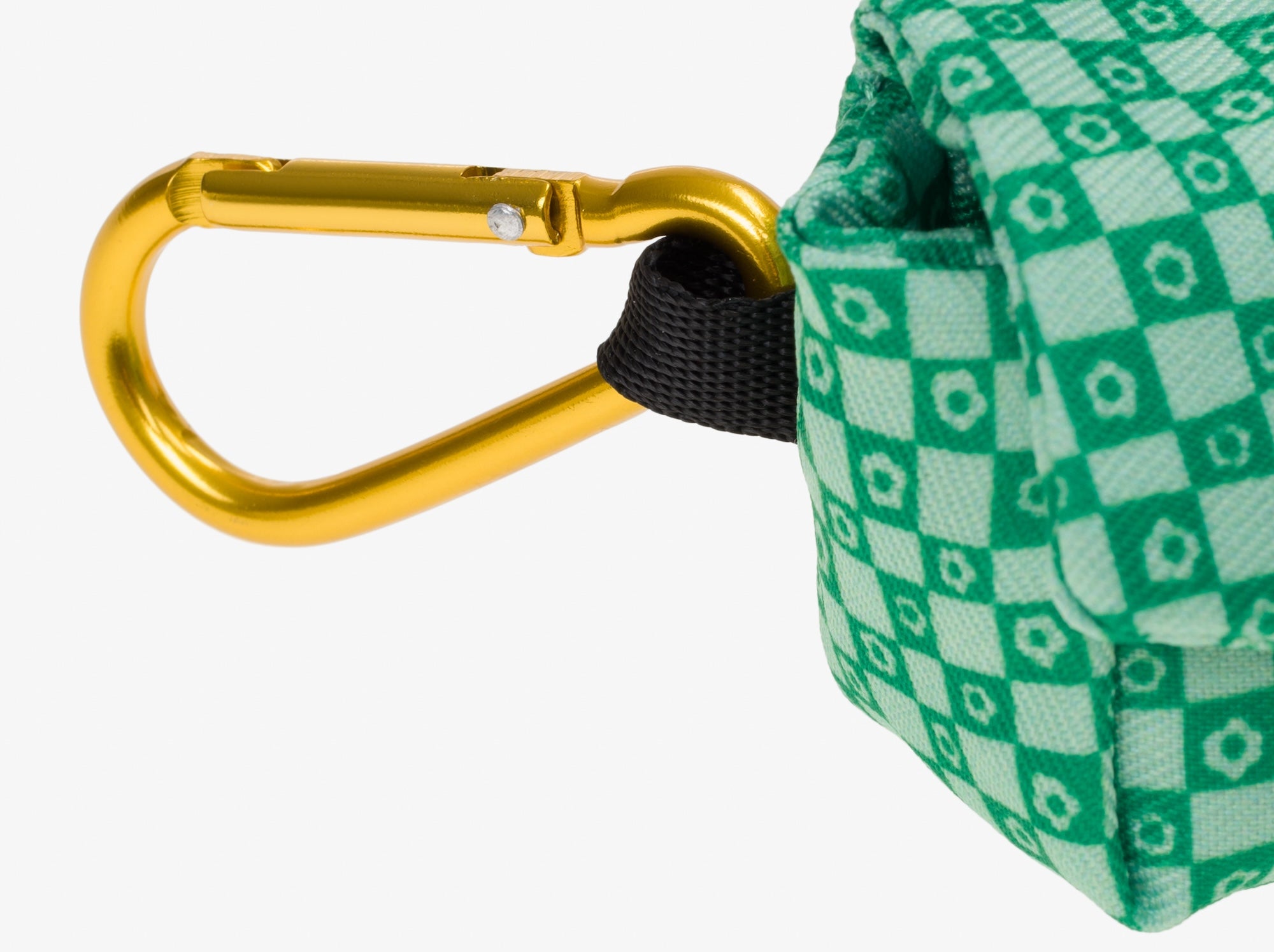 bandit-pochette-sacs-crottes-carreaux-vert-fleurs image 2
