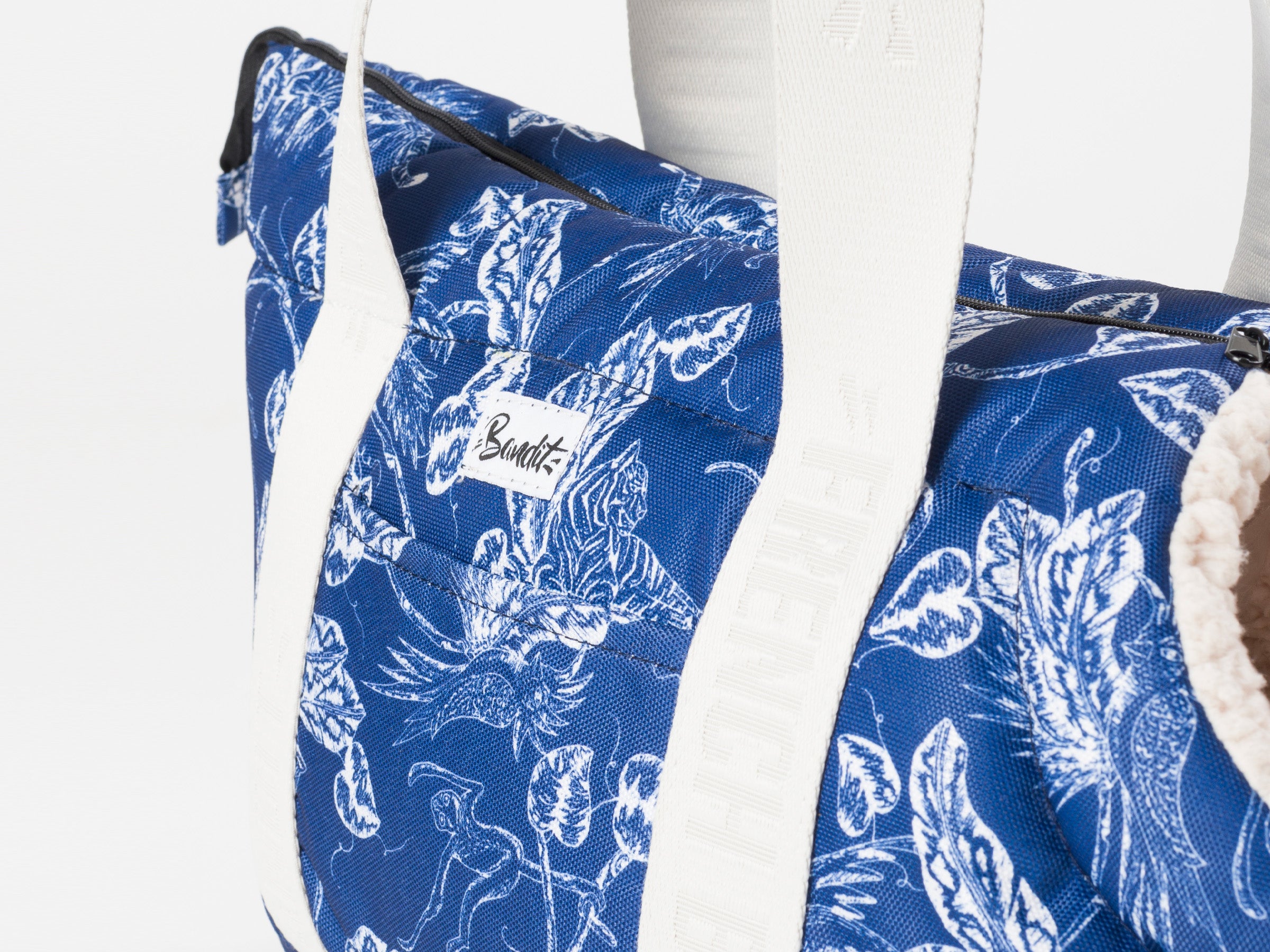 bandit-sac-transport-chien-toile-de-jouy-motif-exotique-xs image 6